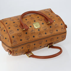 MCM Visetos Handbag Canvas and Leather