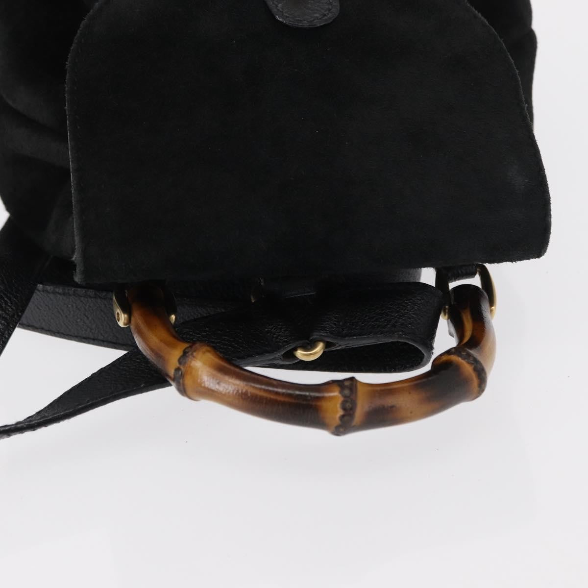Gucci Vintage Bamboo Backpack Suede