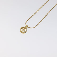 Christian Dior CD Pendant Necklace Gold-plated