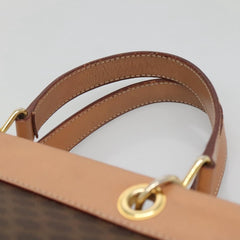 Celine Vintage Macadam Handbag Canvas and Leather