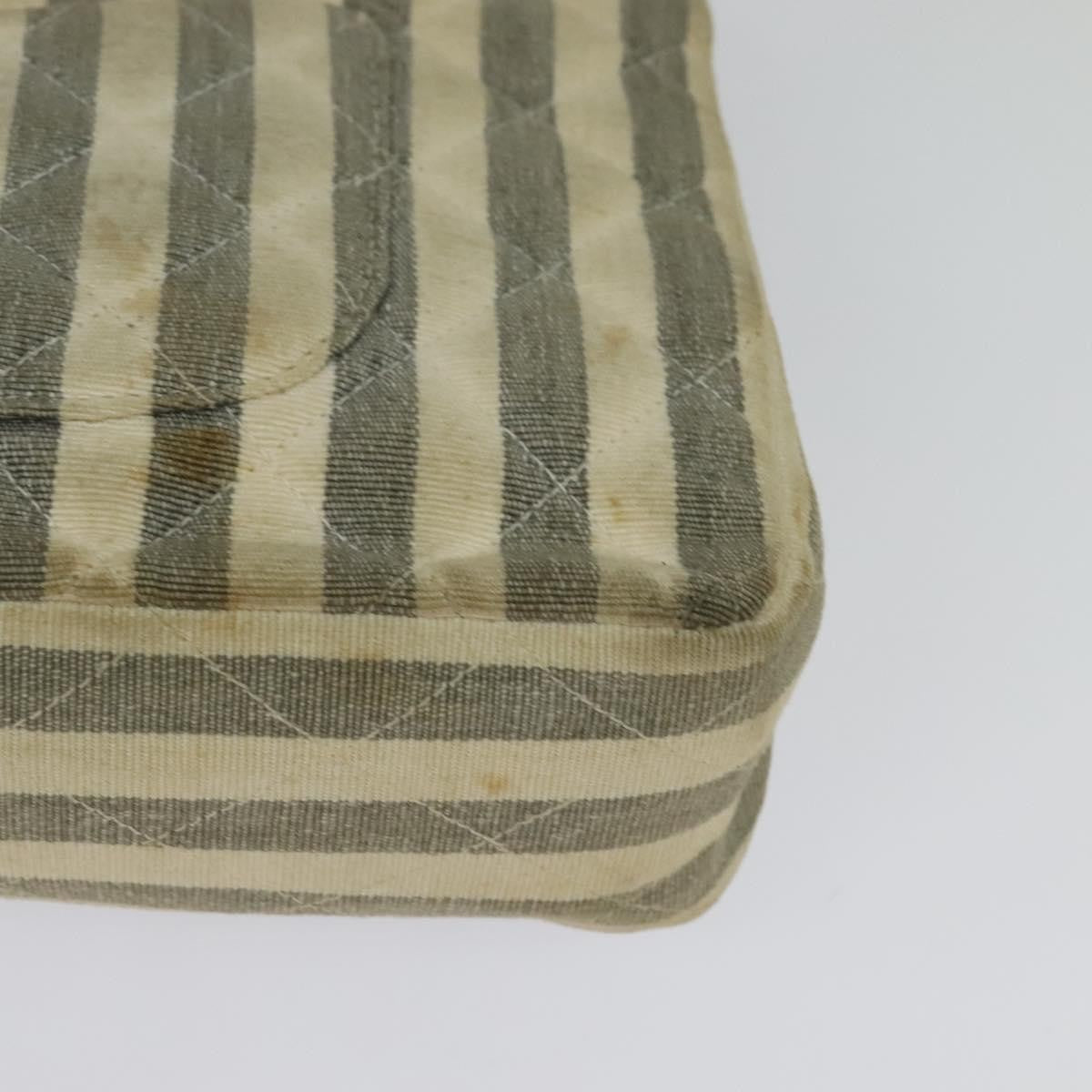 Chanel Vintage Classic Double Flap Bag Quilted Denim