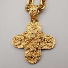 Chanel Vintage Triple CC Chain Necklace Metal