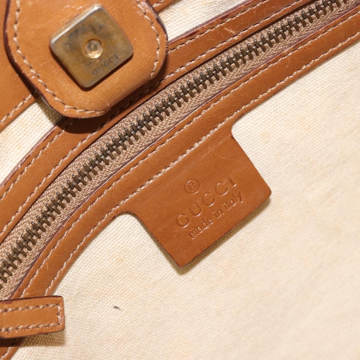 Gucci Vintage Bamboo Handle Bag Canvas