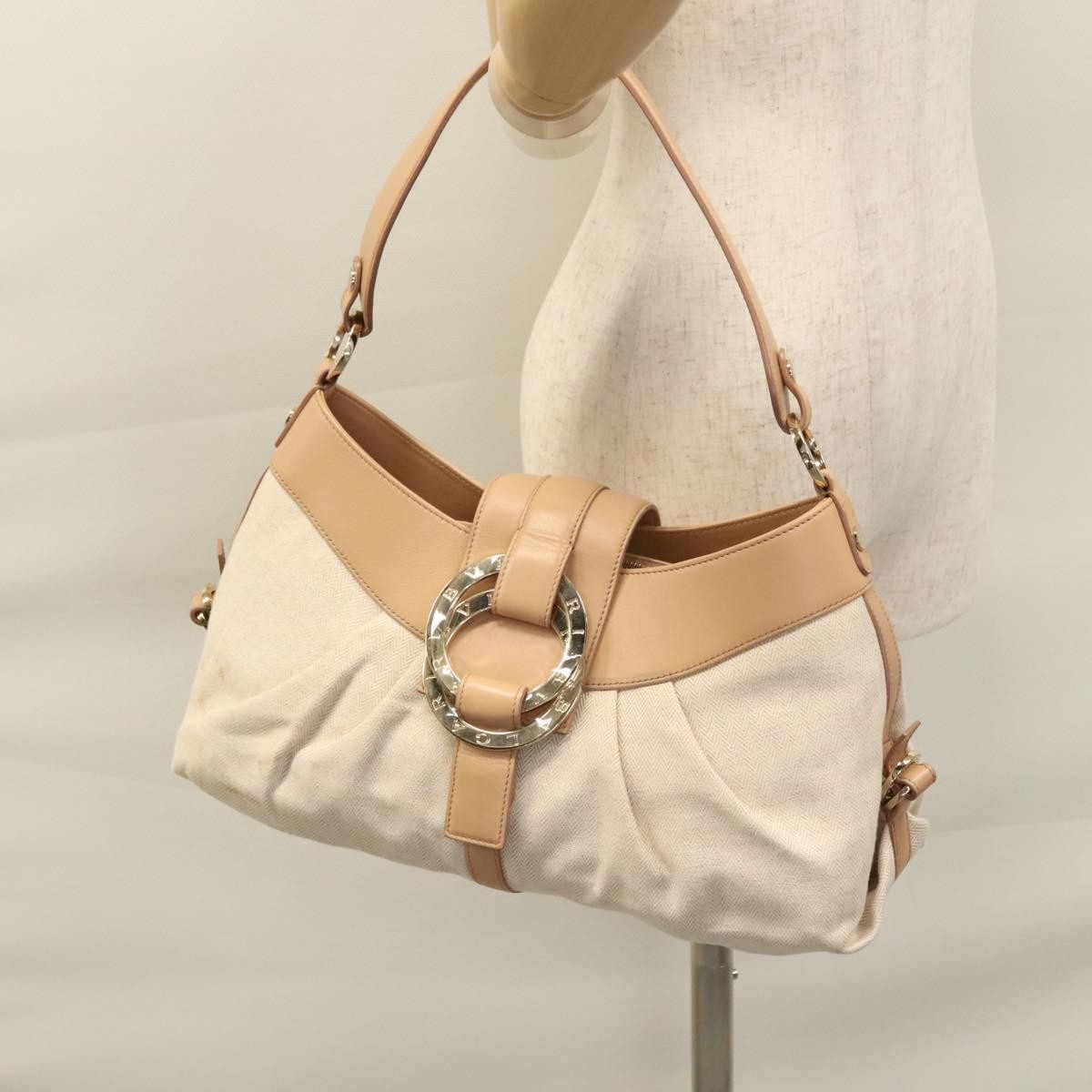 Bvlgari Chandra Hobo Canvas and Leather