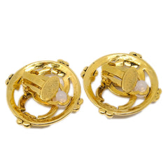 Chanel Vintage Cut-out CC Clip-On Earrings Metal