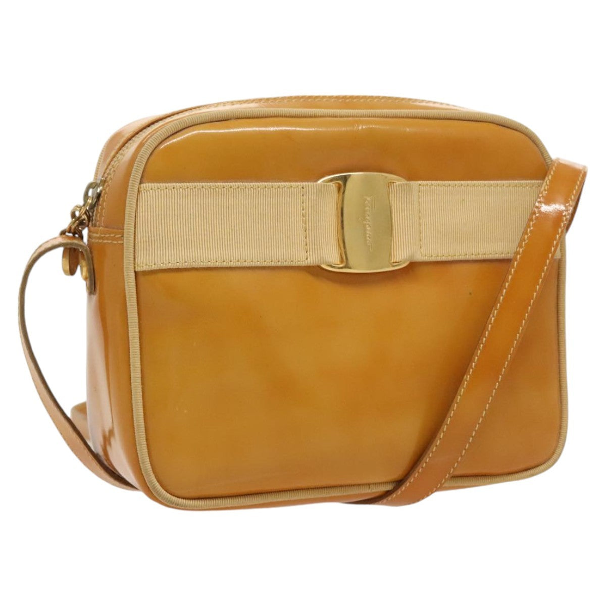 Salvatore Ferragamo Gancini Zip Pouch Leather