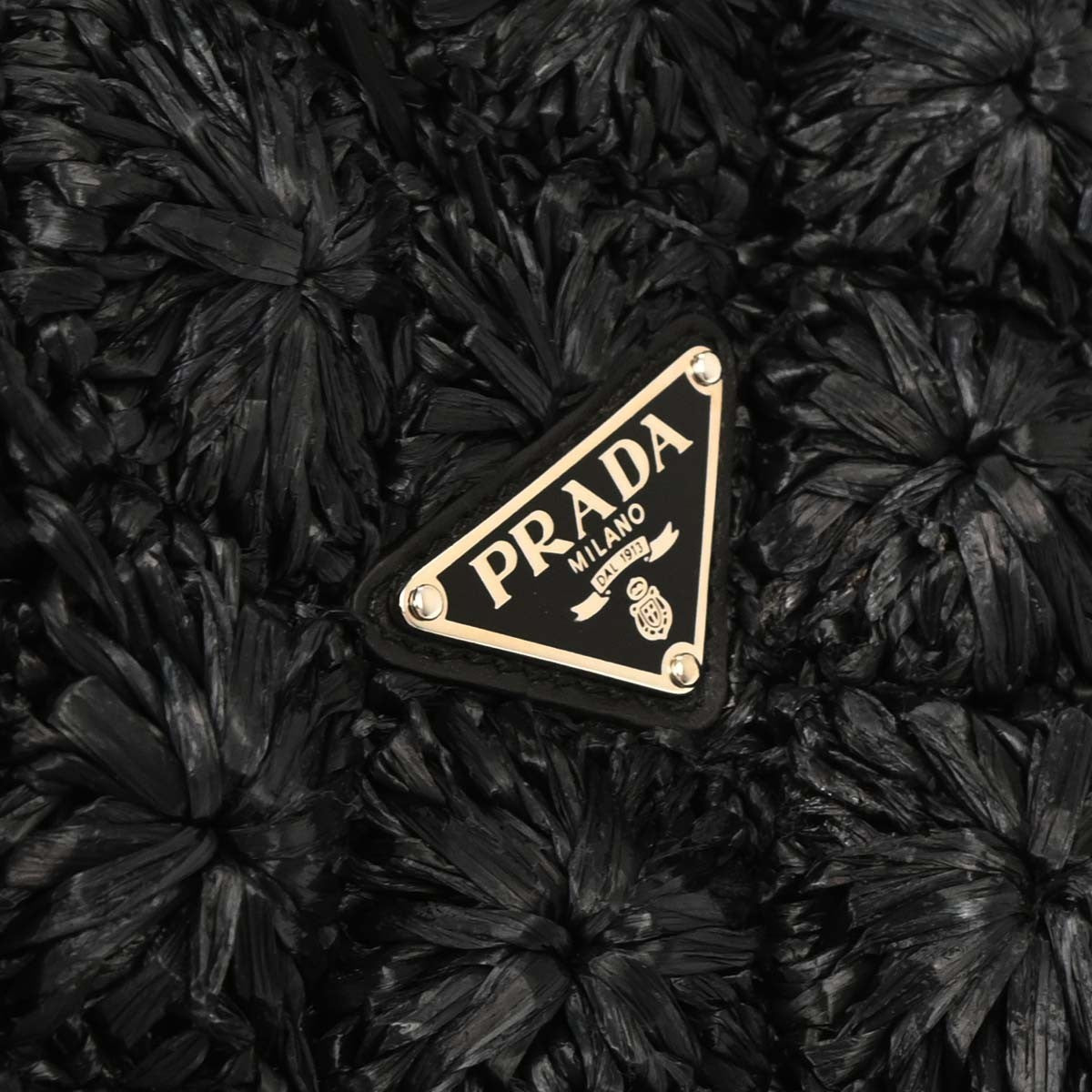 Prada Canapa Convertible Tote Raffia Crochet