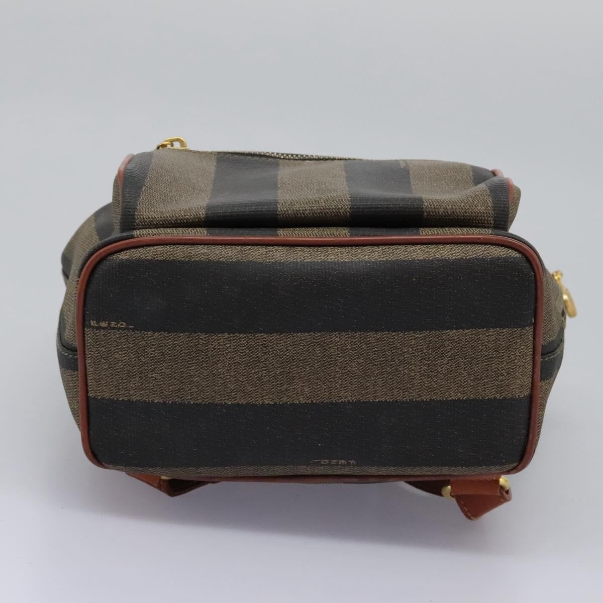 Fendi Pequin Front Pocket Backpack Coated Canvas