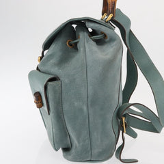 Gucci Vintage Bamboo Backpack Suede