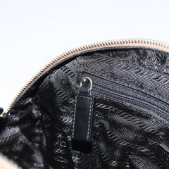 Prada Bowler Bag Canvas with Leather