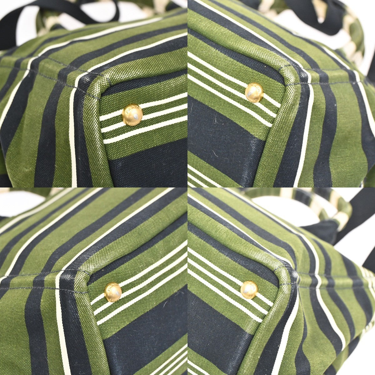 Prada Canapa Open Tote Canvas