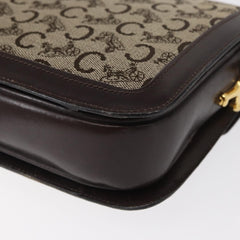 Celine Vintage C Sulky Horsebit Shoulder bag Canvas and Leather