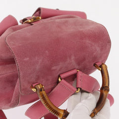 Gucci Vintage Bamboo Backpack Suede