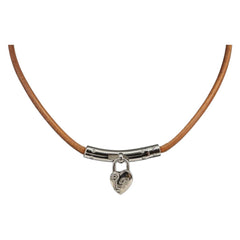 Hermes Annee Mediterranee Cadena Charm Necklace Metal and Leather