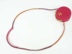 Chanel 19 Round Clutch with Chain Quilted Tweed