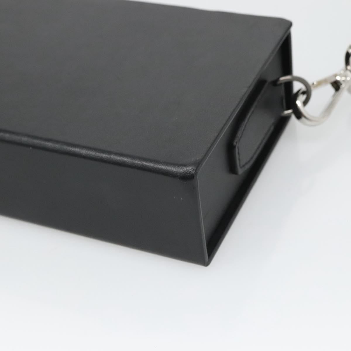 Fendi Logo Horizontal Box Crossbody Bag Leather