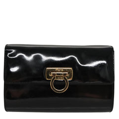Salvatore Ferragamo Gancini Box Crossbody Bag Patent leather