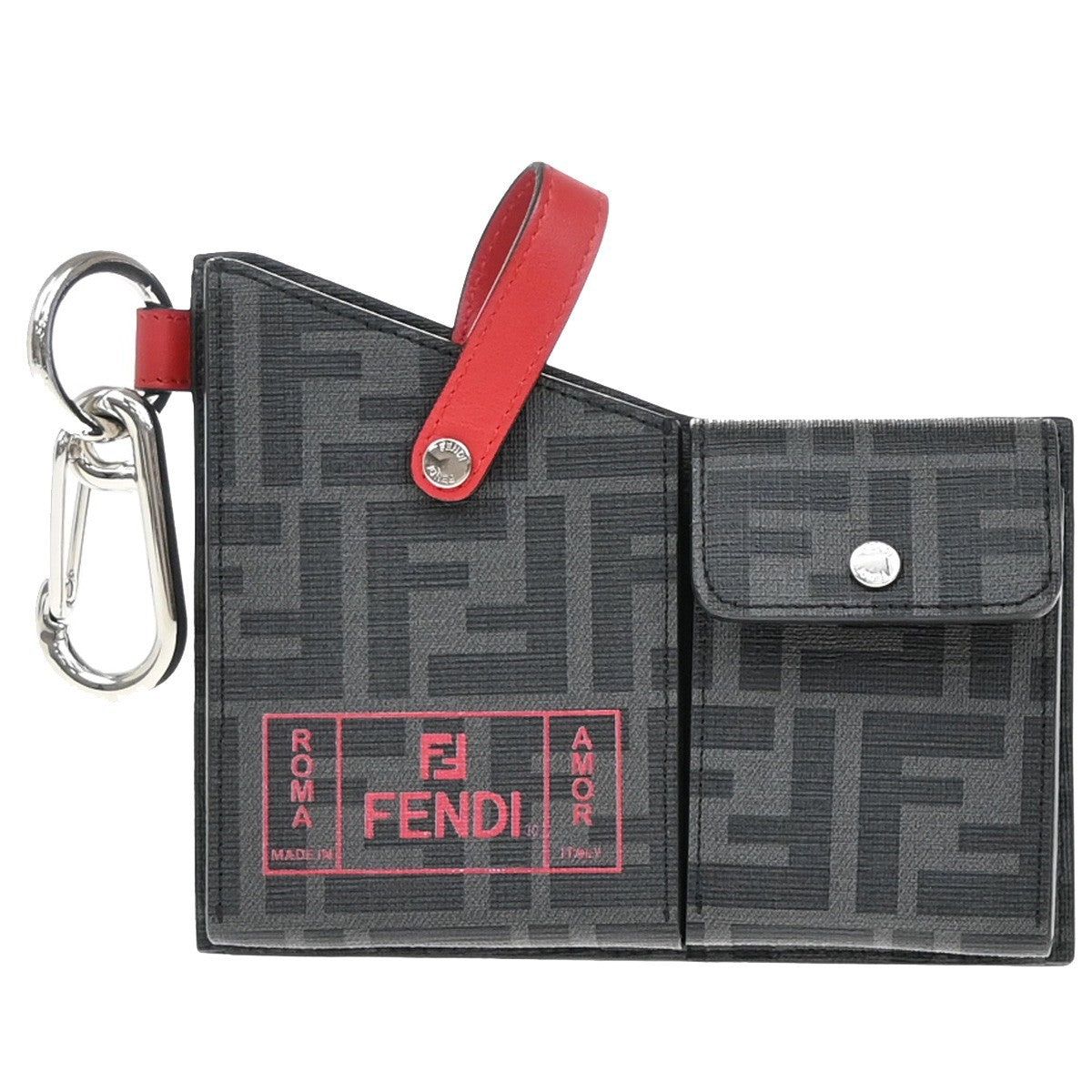 Fendi Charm Key Holder Zucca canvas