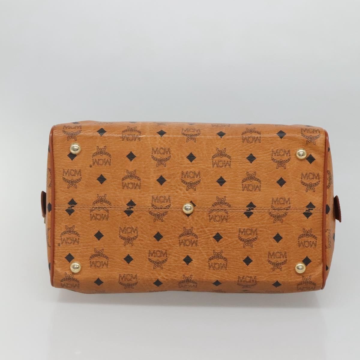 MCM Visetos Handbag Canvas and Leather