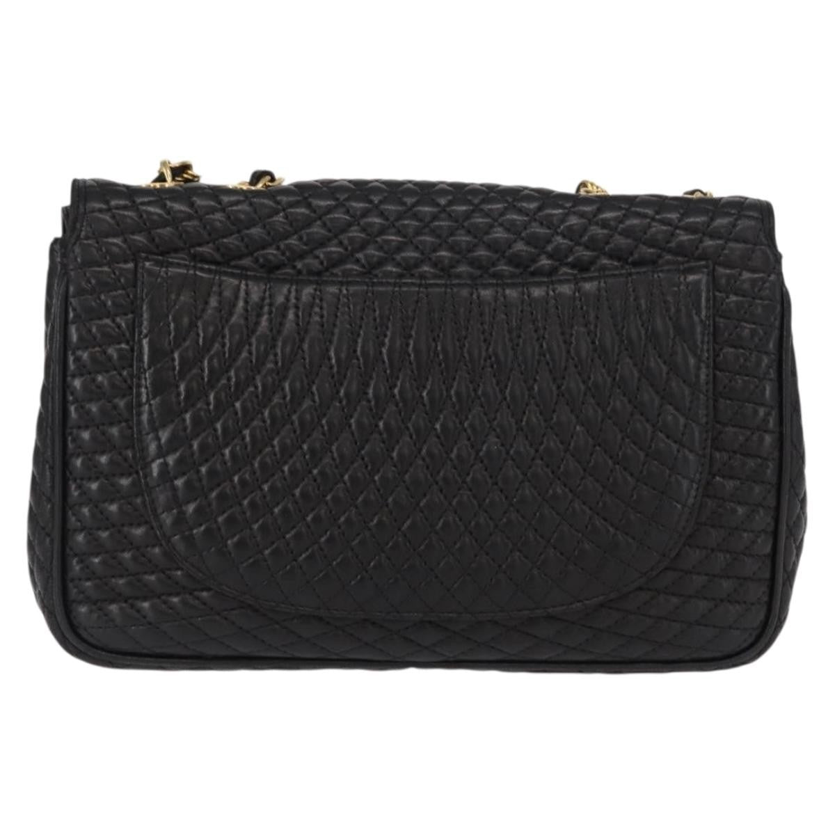 Bally Vintage Chain Shoulder Bag Quilted Leather