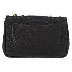 Bally Vintage Chain Shoulder Bag Quilted Leather