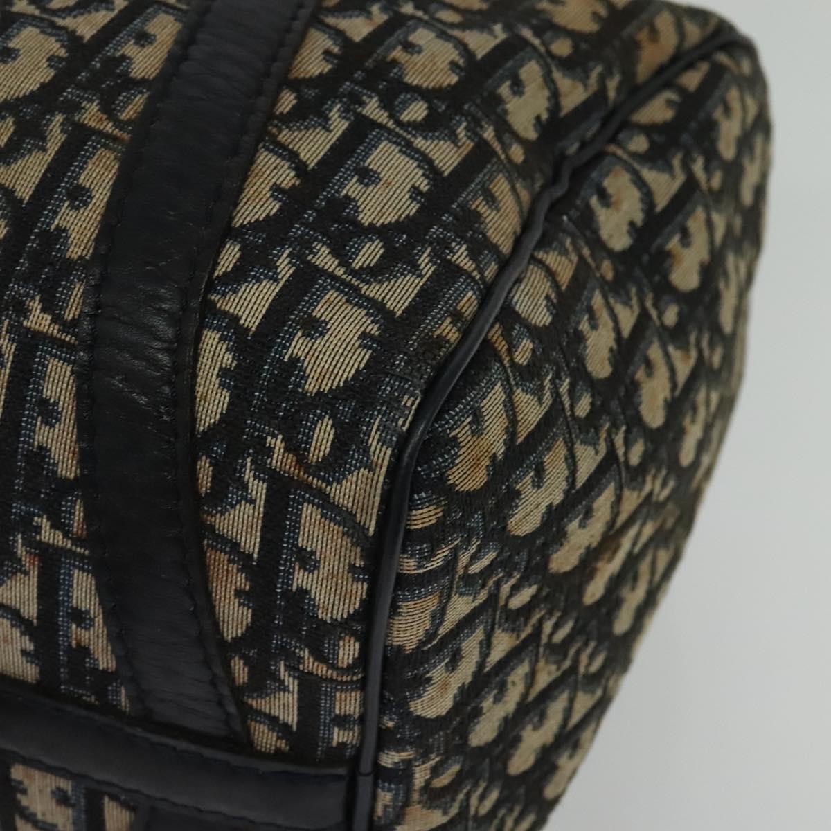 Christian Dior Vintage Trotter Boston Bag Diorissimo Canvas