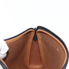 Christian Dior Vintage Honeycomb Zip Pouch Coated Canvas