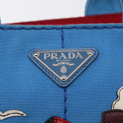 Prada Canapa Convertible Tote Canvas with Applique