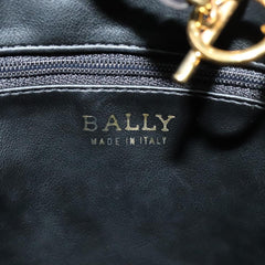 Bally Vintage Chain Shoulder Bag Quilted Leather