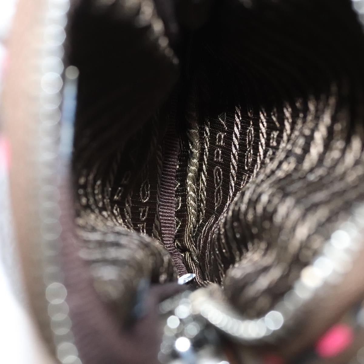 Prada Baguette Shoulder Bag Quilted Tessuto with Leather