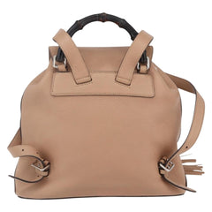 Gucci Vintage Bamboo Backpack Leather