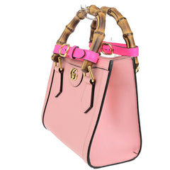 Gucci Diana NM Bamboo Handle Tote Leather