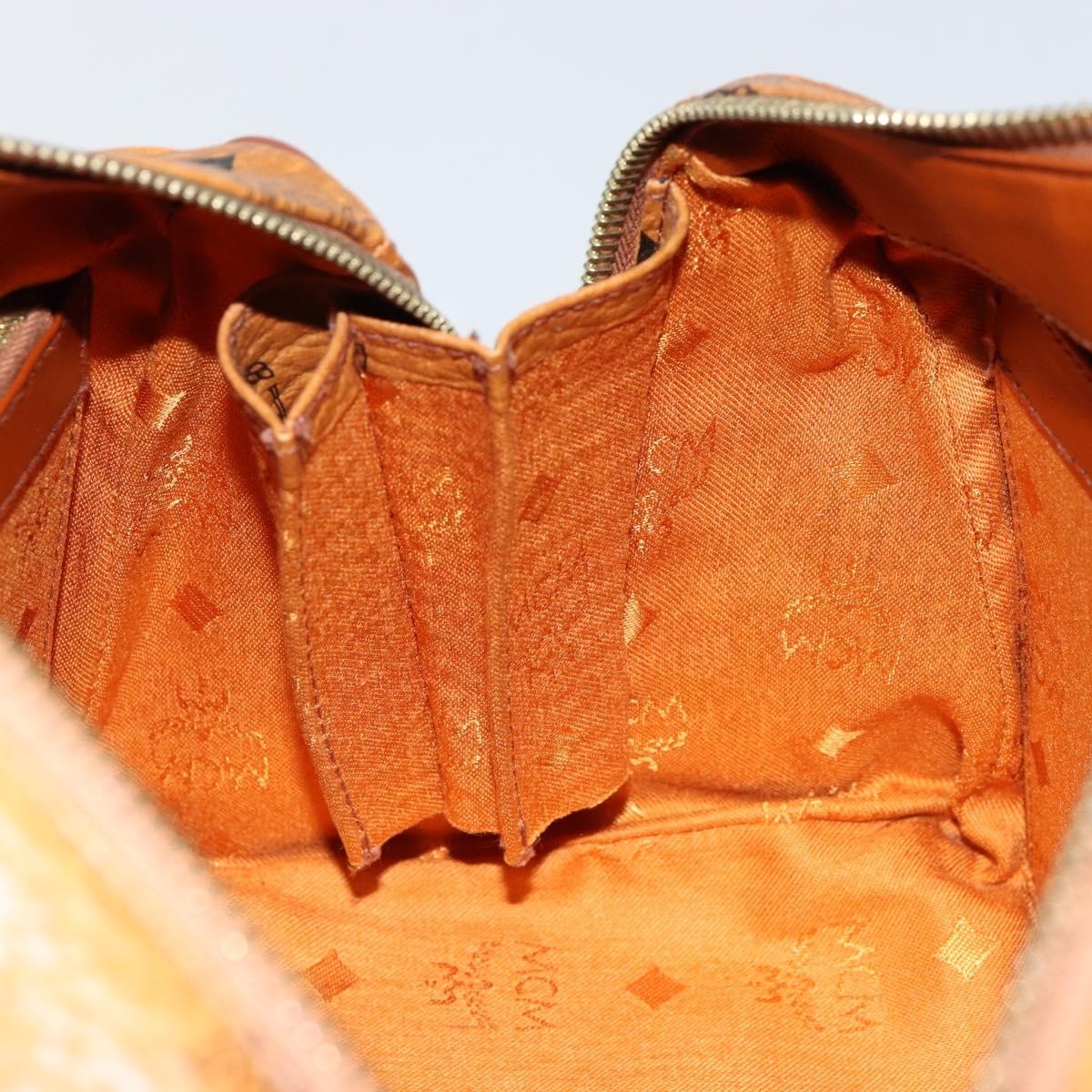 MCM Visetos Handbag Canvas and Leather