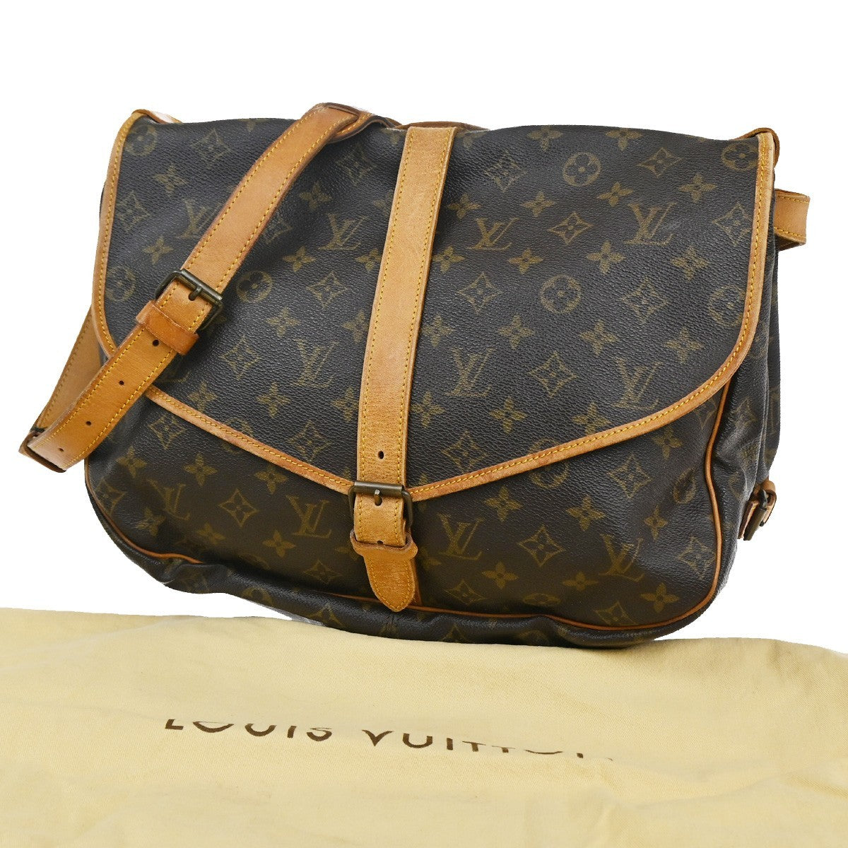 Louis Vuitton Saumur Handbag Monogram Canvas