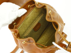 Gucci Vintage Bamboo Backpack Leather