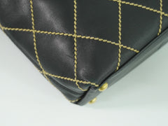 Chanel Surpique Tote Quilted Leather