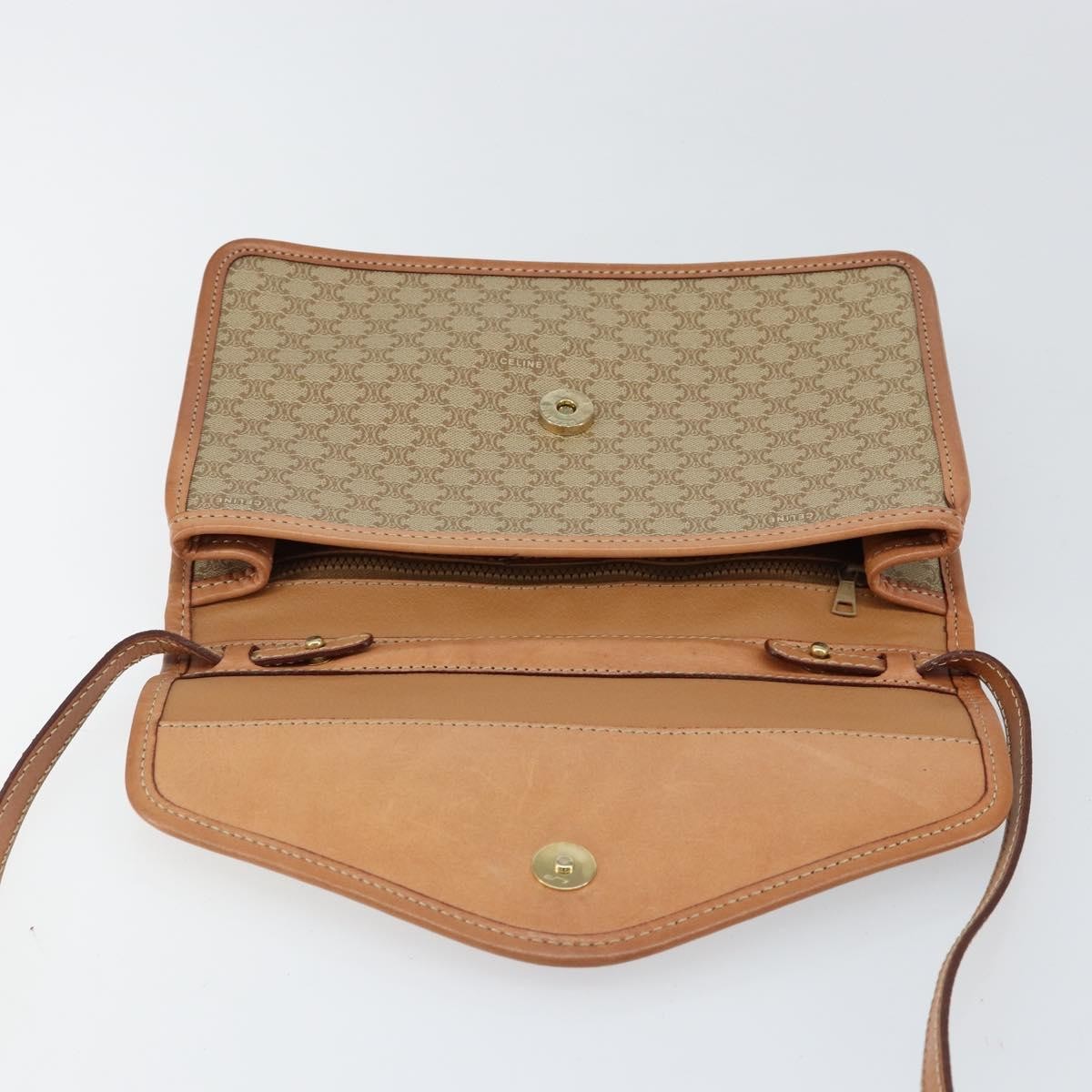 Celine Vintage Macadam Shoulder Bag Canvas