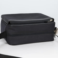 Versace Front Pocket Shoulder Bag Leather and Canvas