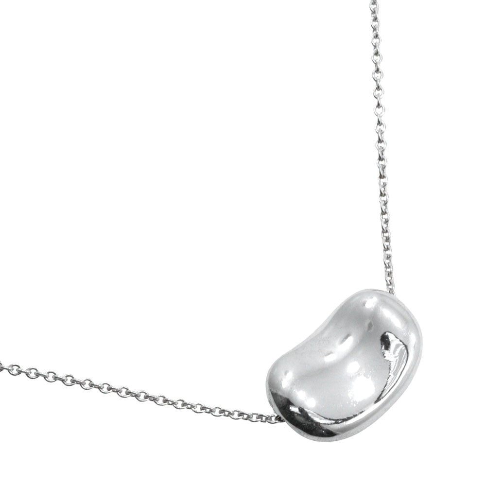 Tiffany & Co. Elsa Peretti Bean Pendant Necklace Sterling Silver