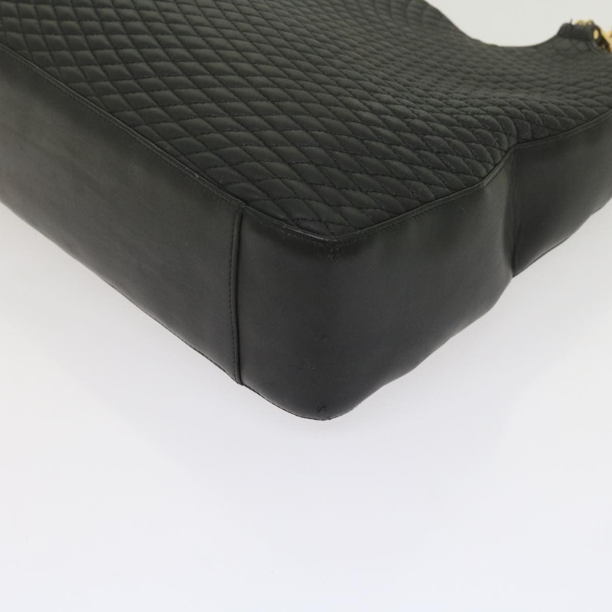 Bally Vintage Chain Shoulder Bag Quilted Leather