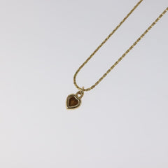 Christian Dior Heart Charm Necklace Metal