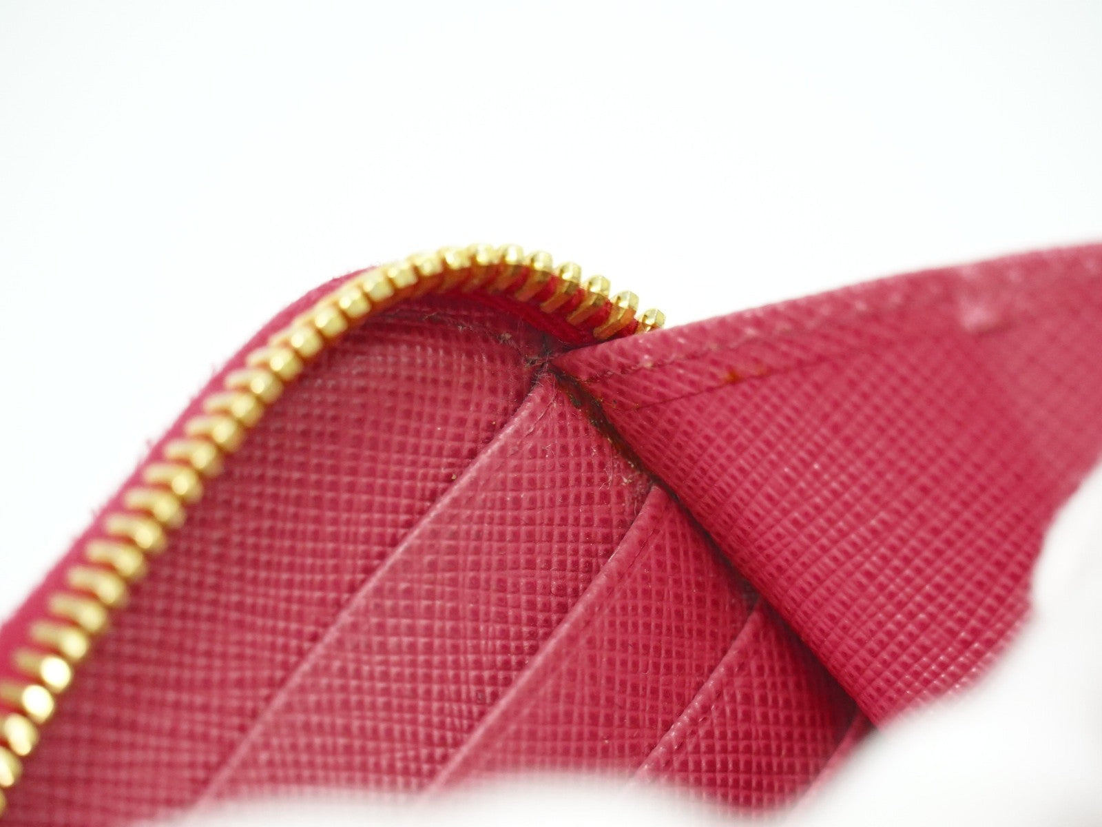 Prada Bow Zip Around Wallet Saffiano Leather