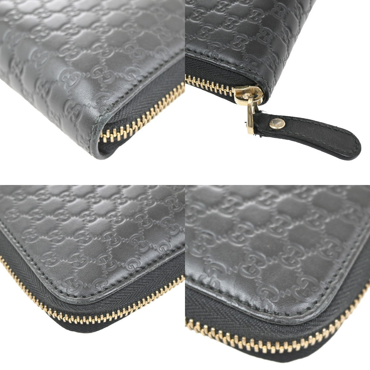 Gucci Signature Zip Around Wallet Guccissima Leather