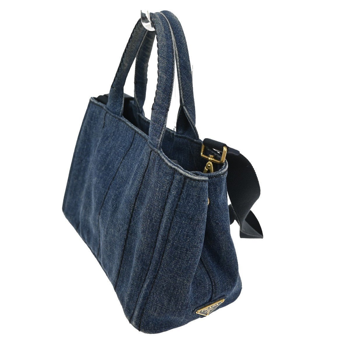 Prada Canapa Convertible Tote Denim