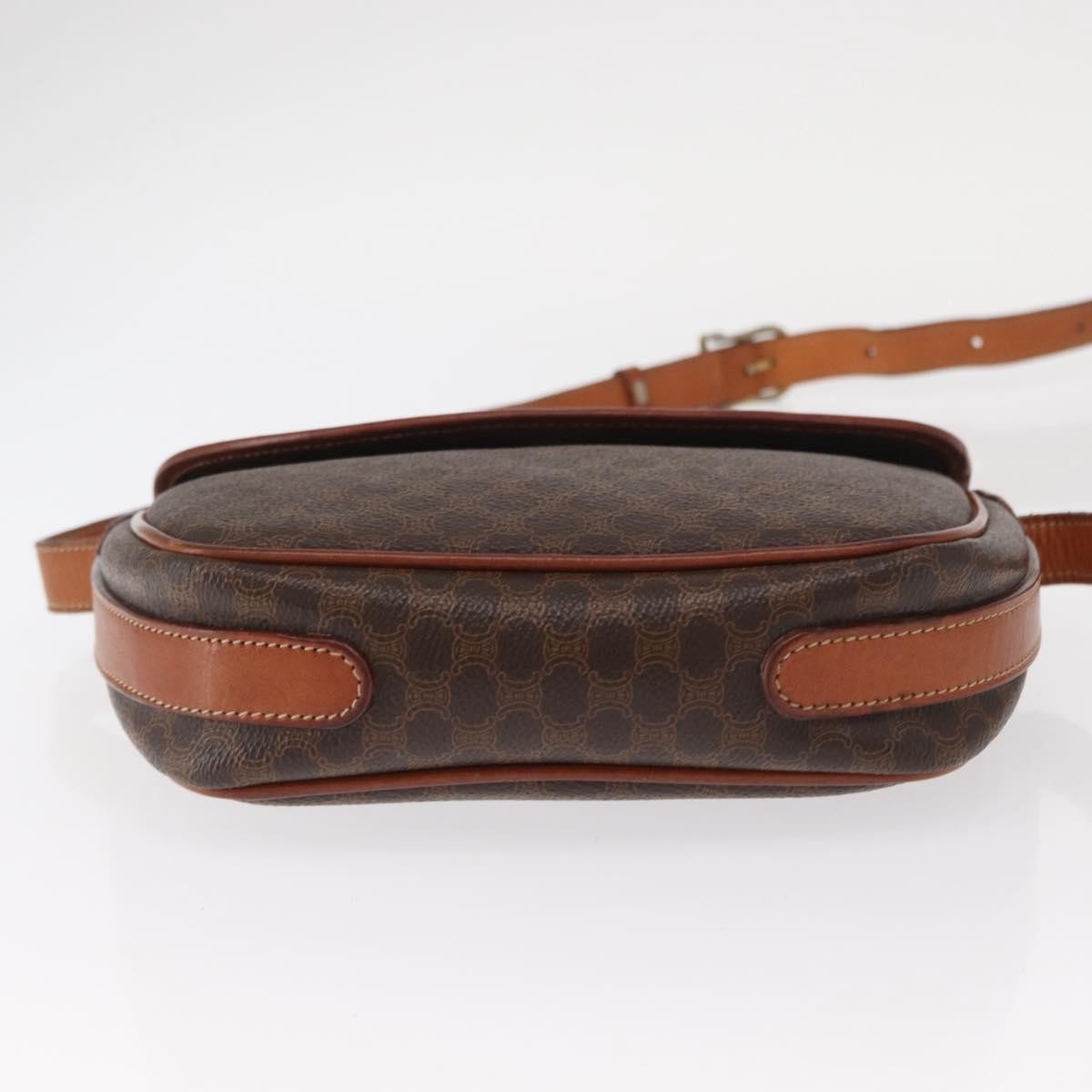 Celine Vintage Macadam Shoulder Bag Canvas and Leather