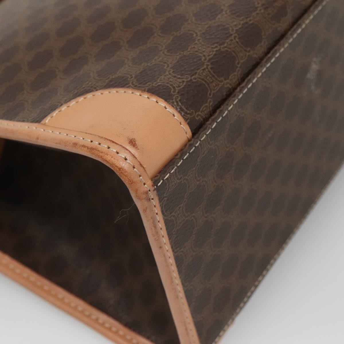 Celine Vintage Macadam Handbag Canvas and Leather