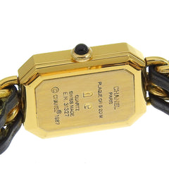 Chanel Premiere Rock Quartz Watch Plated Metal and Leather