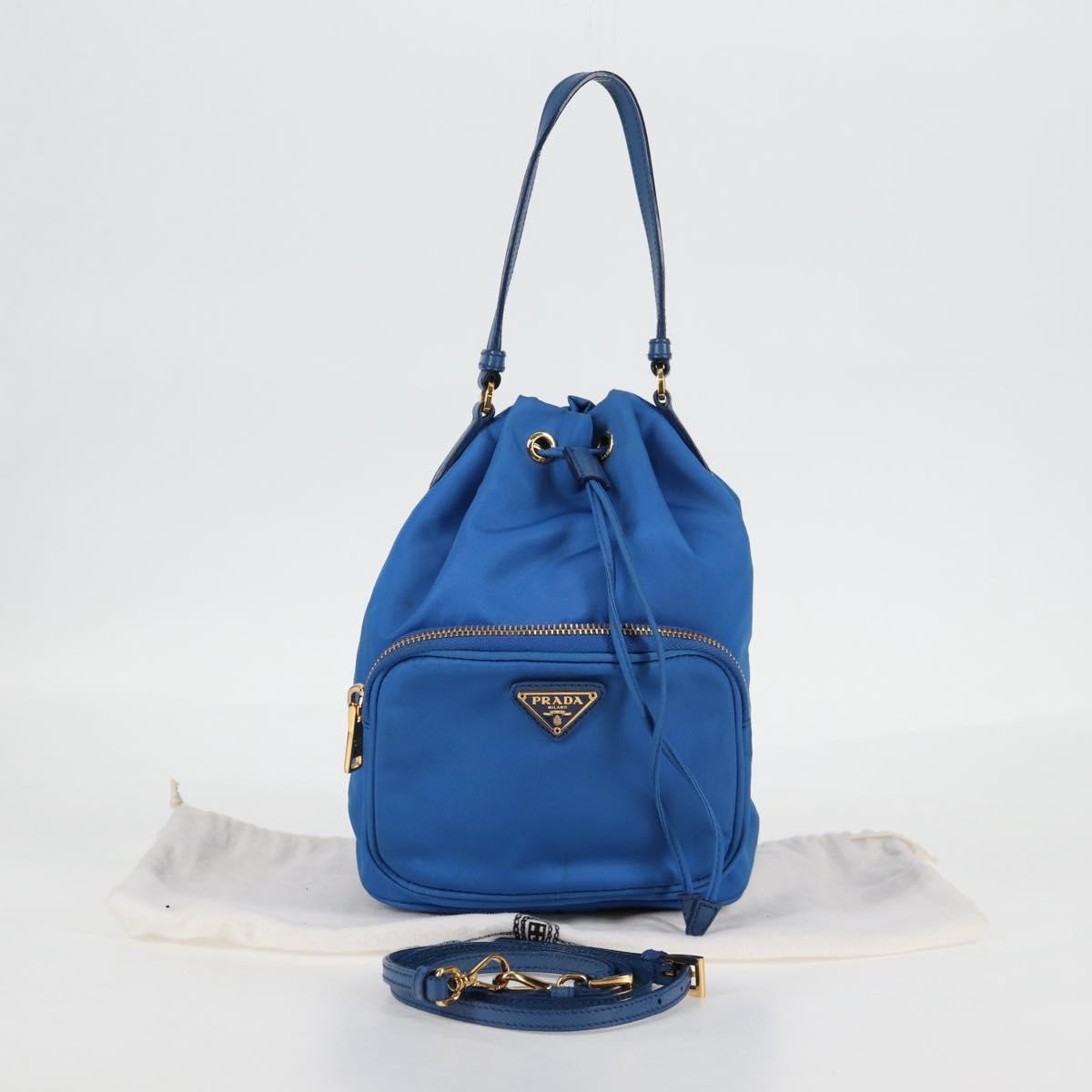 Prada Drawstring Bucket Bag Tessuto