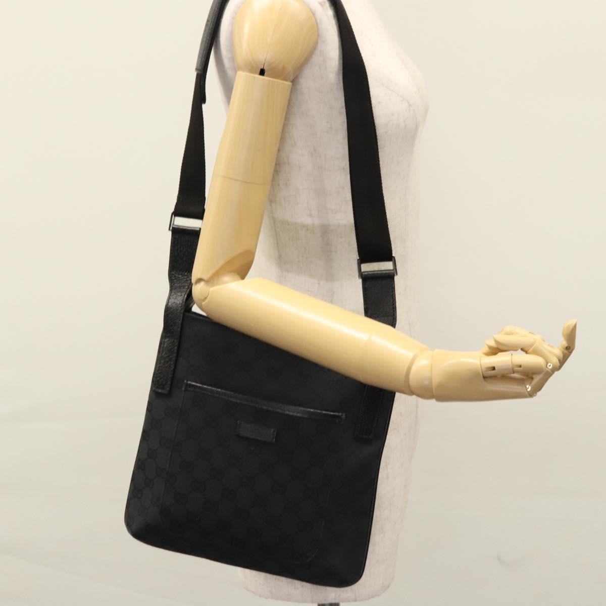 Gucci Vintage Flat Messenger Bag GG Canvas