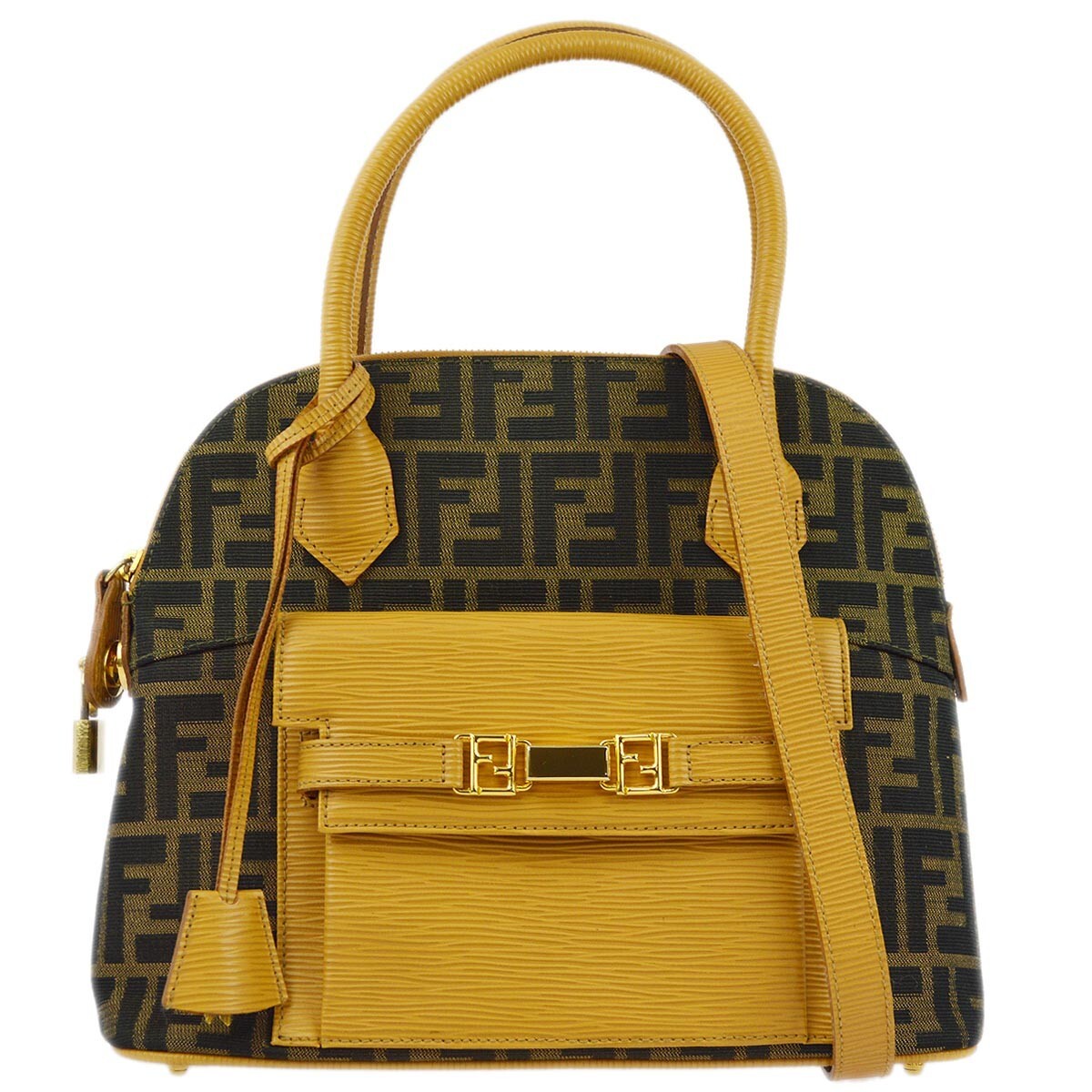 Fendi Convertible Dome Bag Zucca Canvas